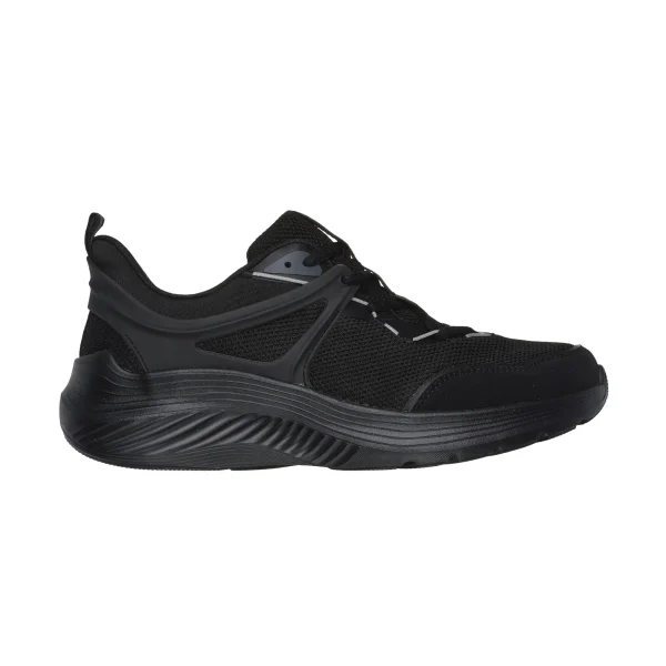 خرید کفش مشکی مردانه اسکچرز مدل 118221 BBK BOBS Sport Squad Waves – Tide Up از کایانا نمایندگی اسکیچرز