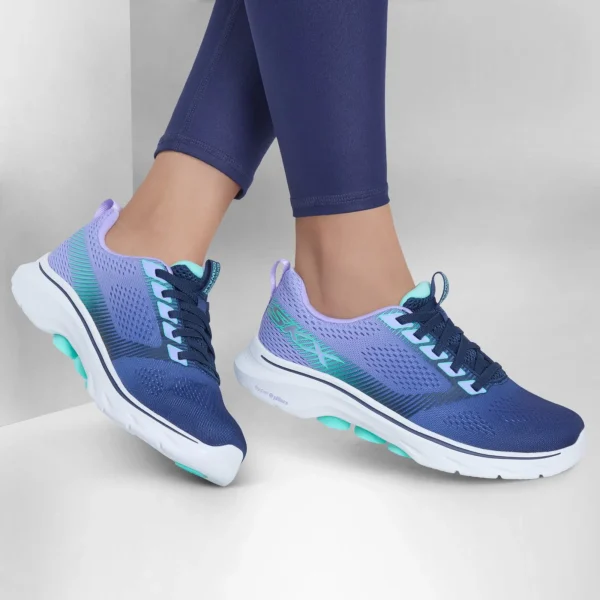 خرید کفش سرمه‌ای پیاده روی زنانه اسکچرز مدل 125251 NVMT Go Walk 7 – Hailey از نمایندگی اسکیچرز کایانا اسپرت