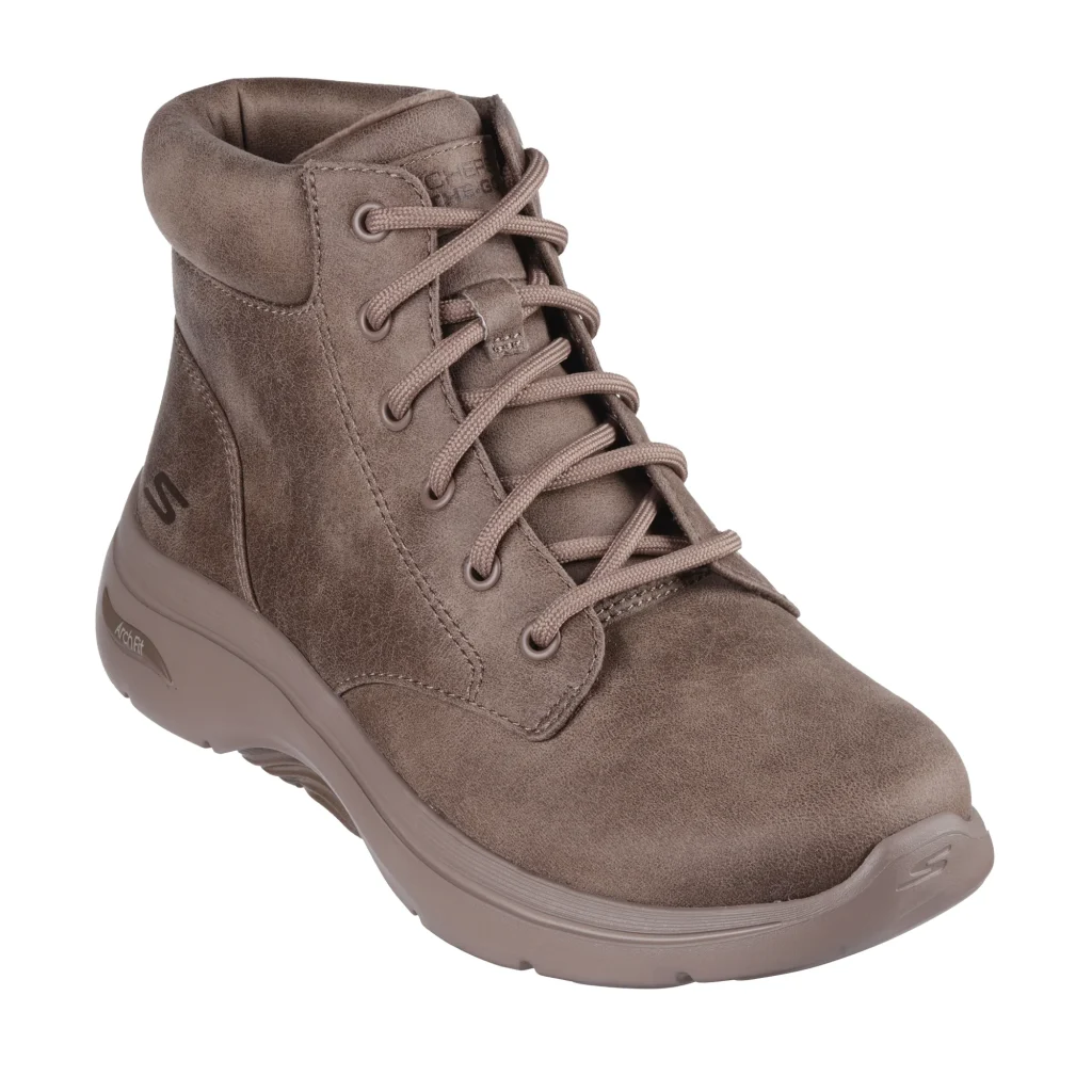 خرید و قیمت نیم بوت قهوه‌ای زنانه اسکچرز مدل 144558 BBK Go Walk Arch Fit 2.0 - Mountain View از کایانا نمایندگی اسکیچرز