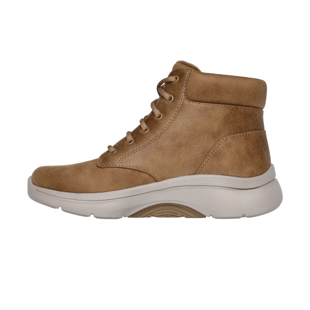 خرید و قیمت نیم بوت عسلی زنانه اسکچرز مدل 144558 BBK Go Walk Arch Fit 2.0 - Mountain View از کایانا نمایندگی اسکیچرز