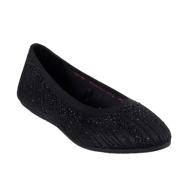 خرید کفش مشکی عروسکی اصل زنانه اسکچرز مدل 158765 BBK Cleo 2.0 - Glitzy Daze از کایانا اسپرتس نمایندگی اسکیچرز