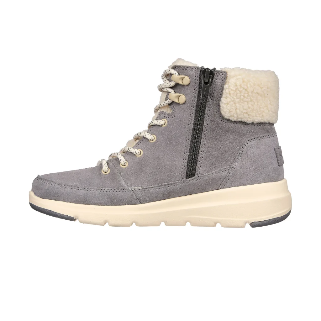 خرید و قیمت نیم بوت طوسی زنانه اسکچرز مدل 16677 GRY Go Walk Glacial Ultra - Woodlands از کایانا نمایندگی اسکیچرز