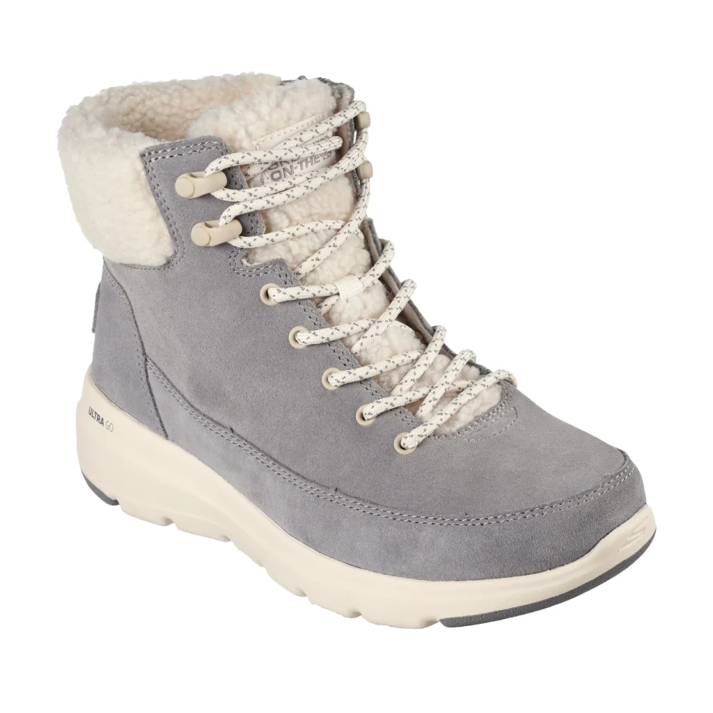 خرید و قیمت نیم بوت طوسی زنانه اسکچرز مدل 16677 GRY Go Walk Glacial Ultra - Woodlands از کایانا نمایندگی اسکیچرز