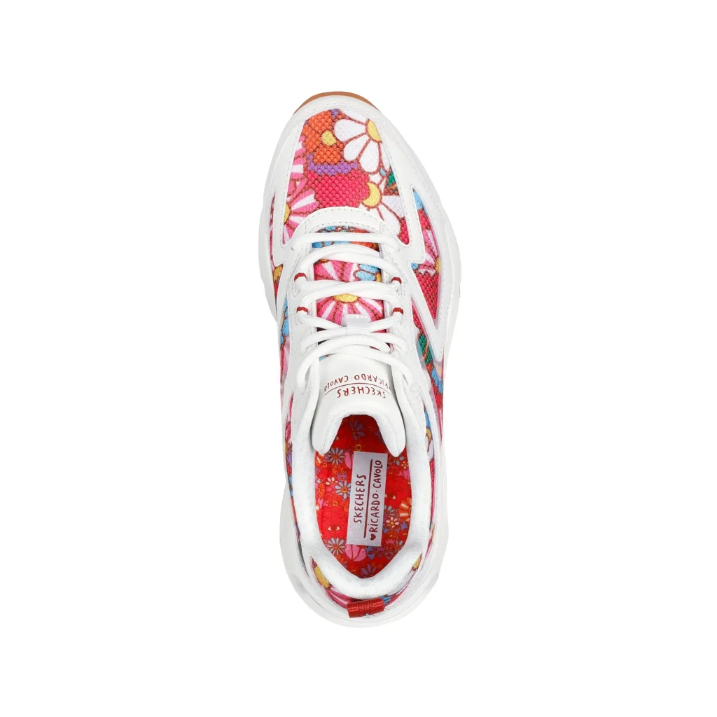 کفش زنانه اسکچرز مدل 177948 WMLT Tres-Air Uno - Ricardo Cavolo Spring Bloom - تصویر 4
