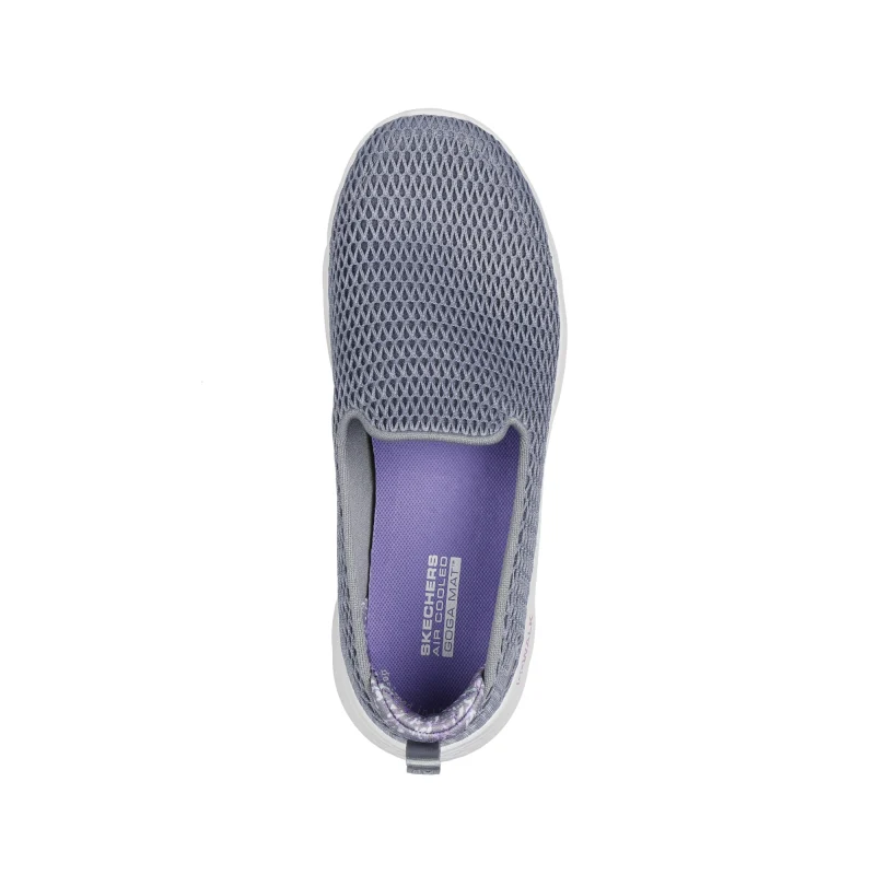 خرید کفش بدون بند طوسی زنانه اسکچرز مدل 124834 GYLV Go Walk Flex - Sadi از کایانا نمایندگی اسکیچرز ایران