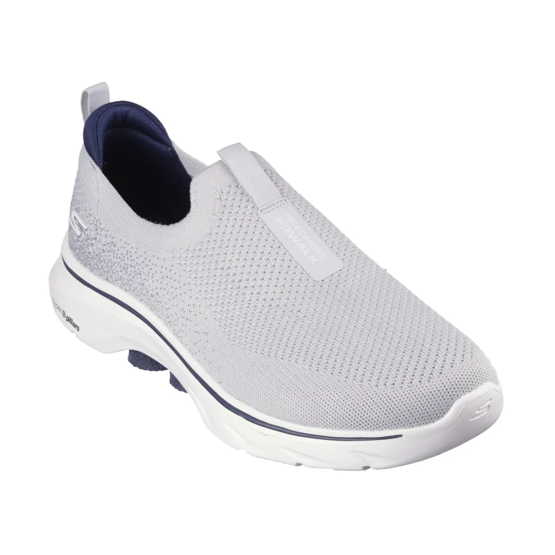 خرید کفش بدون بند طوسی مردانه اسکچرز مدل 216633 GYNV Go Walk 7 از کایانا نمایندگی اسکیچرز