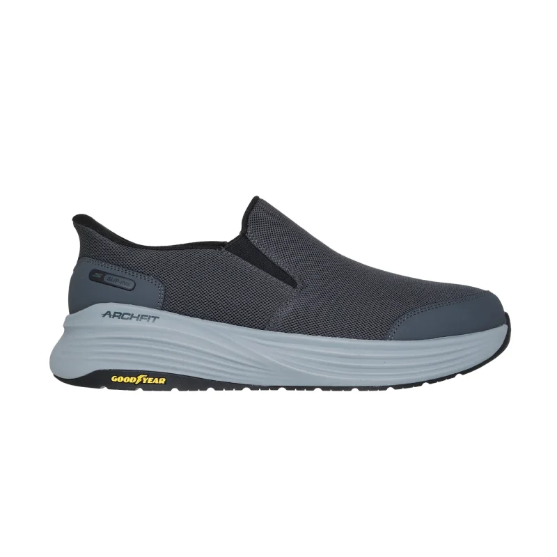 خرید کفش طوسی بدون بند طبی مردانه اسکچرز مدل 217000 CCBK Go Walk Stability 2.0 - Charles از کایانا نمایندگی اسکیچرز