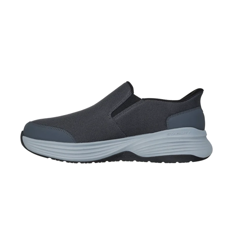 خرید کفش طوسی بدون بند طبی مردانه اسکچرز مدل 217000 CCBK Go Walk Stability 2.0 - Charles از کایانا نمایندگی اسکیچرز