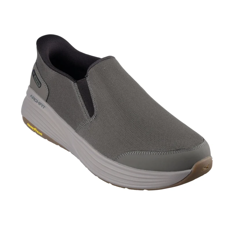 خرید کفش بدون بند قهوه‌ای مردانه اسکچرز مدل 217000 DKTP Go Walk Stability 2.0 - Charles کفی طبی پیاده روی از کایانا