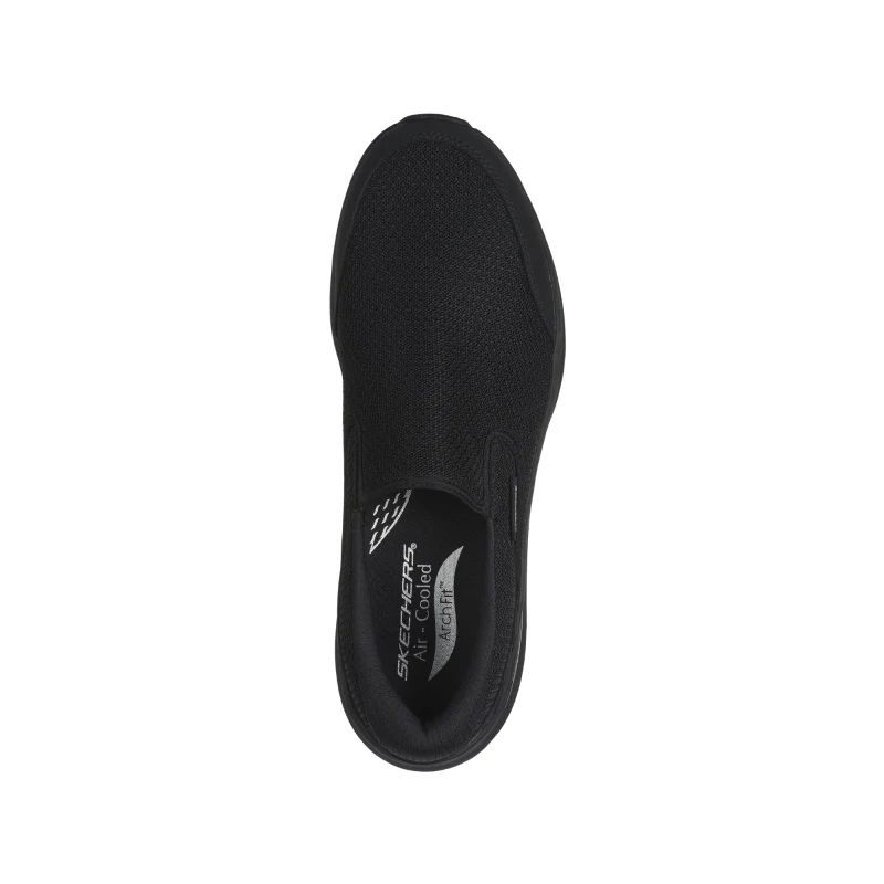 خرید کفش مشکی بدون بند مردانه اسکچرز پنجه پهن مدل 232706WW BBK Arch Fit 2.0 - Vallo از کایانا نمایندگی اسکیچرز