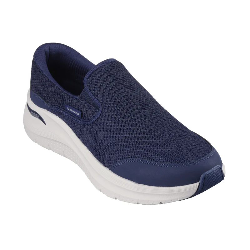 خرید کفش بدون بند سرمه‌ای مردانه اسکچرز پنجه پهن مدل 232706WW NVY Arch Fit 2.0 - Vallo از کایانا نمایندگی اسکیچرز تهران
