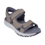 خرید صندل طبیعت گردی خاکی قهوه‌ای مردانه اسکچرز مدل 237588 NTGY Escape Plan Trail - Sandal Forever Pursuit از کایانا نمایندگی اسکیچرز