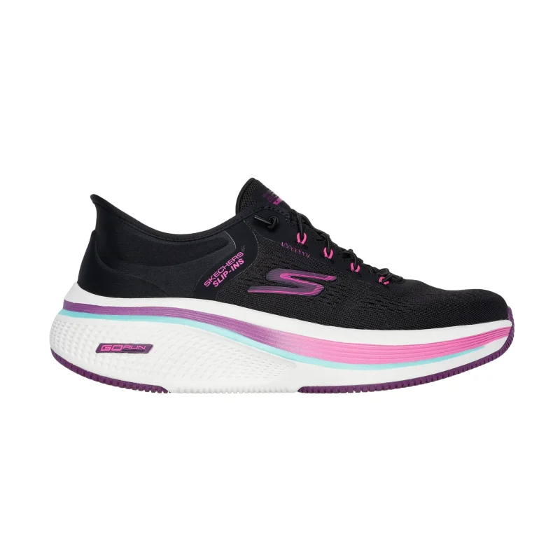 خرید کفش مشکی بندکشی زنانه اسکچرز مدل 129006 BKPK Go Run Elevate 2.0 - Banyan اورجینال از نمایندگی اسکیچرز تهران