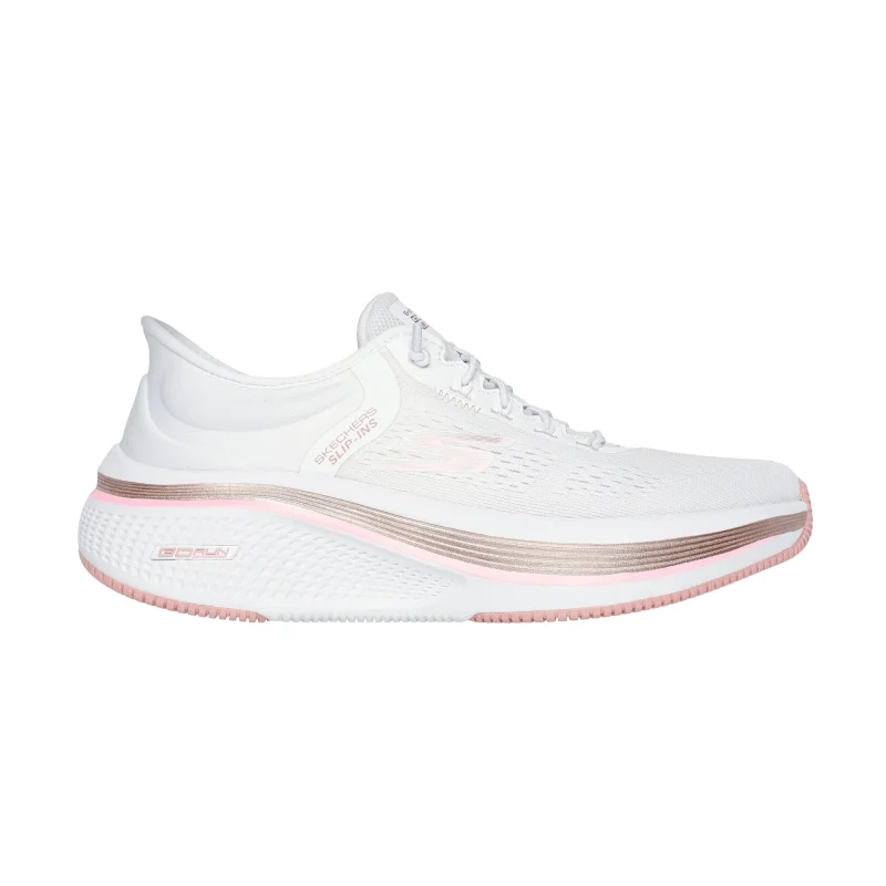 قیمت کفش سفید بندنما زنانه اسکچرز مدل 129006 WPK Go Run Elevate 2.0 - Banyan راحت پوش سفید اصل از کایانا اسپرت تهران اسکیچرز