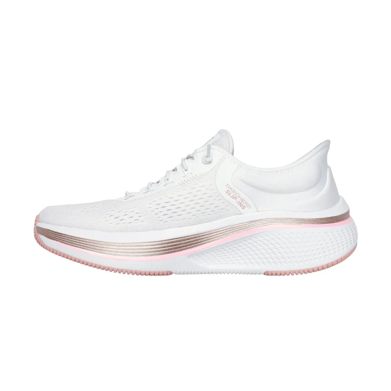 قیمت کفش سفید بندنما زنانه اسکچرز مدل 129006 WPK Go Run Elevate 2.0 - Banyan راحت پوش سفید اصل از کایانا اسپرت تهران اسکیچرز