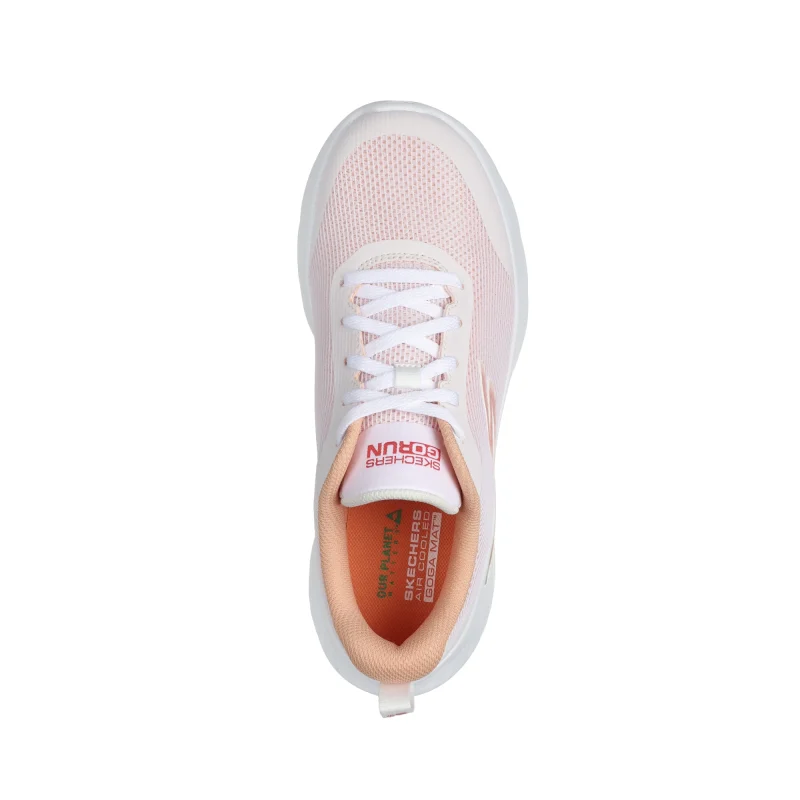 خرید کفش دویدن زنانه اسکچرز مدل 129441 WOR Go Run Lite - Ultra Stride سفید نارنجی از کایانا اسپرت نمایندگی اسکیچرز