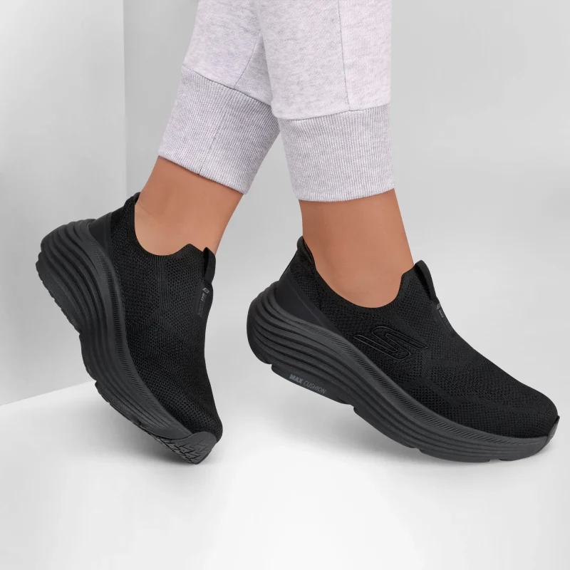 خرید کفش مشکی بدون بند زنانه اسکچرز مدل 129481 BBK Max Cushioning Endeavour - Sarasota از کایانا نمایندگی اسکیچرز