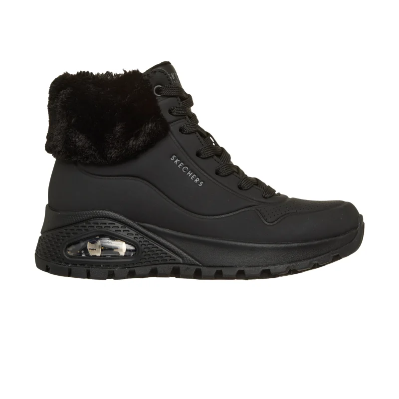 خرید کفش نیم بوت مشکی زنانه اسکچرز مدل 167274 BBK UNO Rugged - Fall Air از کایانا اسپرت نمایندگی اسکیچرز