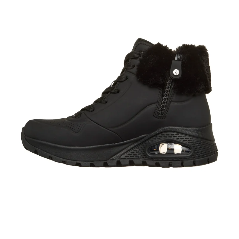 خرید کفش نیم بوت مشکی زنانه اسکچرز مدل 167274 BBK UNO Rugged - Fall Air از کایانا اسپرت نمایندگی اسکیچرز