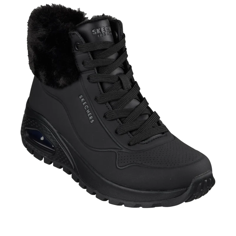 خرید کفش نیم بوت مشکی زنانه اسکچرز مدل 167274 BBK UNO Rugged - Fall Air از کایانا اسپرت نمایندگی اسکیچرز