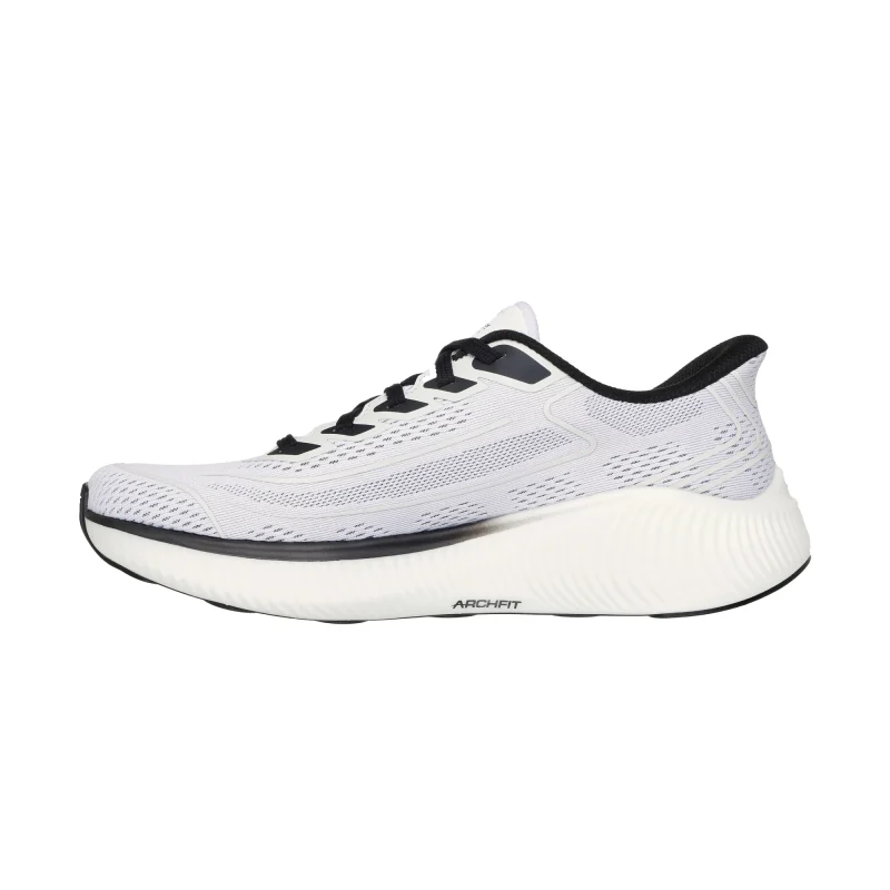کفش رانینگ سفید مردانه اسکچرز مدل 220661 WBK Slip-ins: Arch Fit Go Run Anywhere - Ember اورجینال از کایانا نمایندگی اسکیچرز تهران