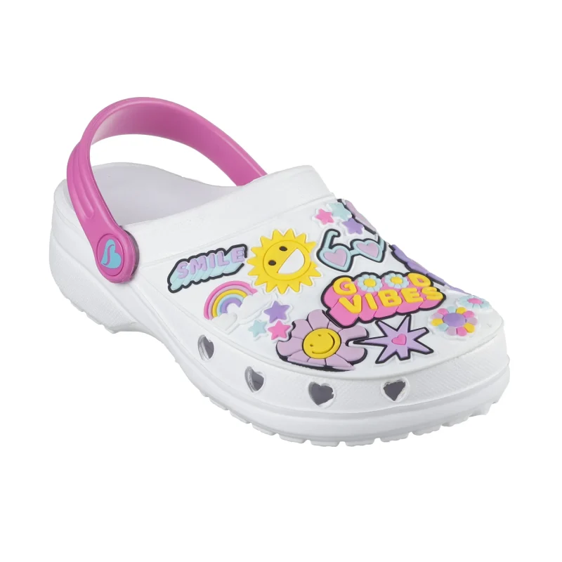 خرید دمپایی دخترانه اسکچرز اصل 308354L WMLT Heart Charmer - Vibin Friends از کایانا اسپرتس