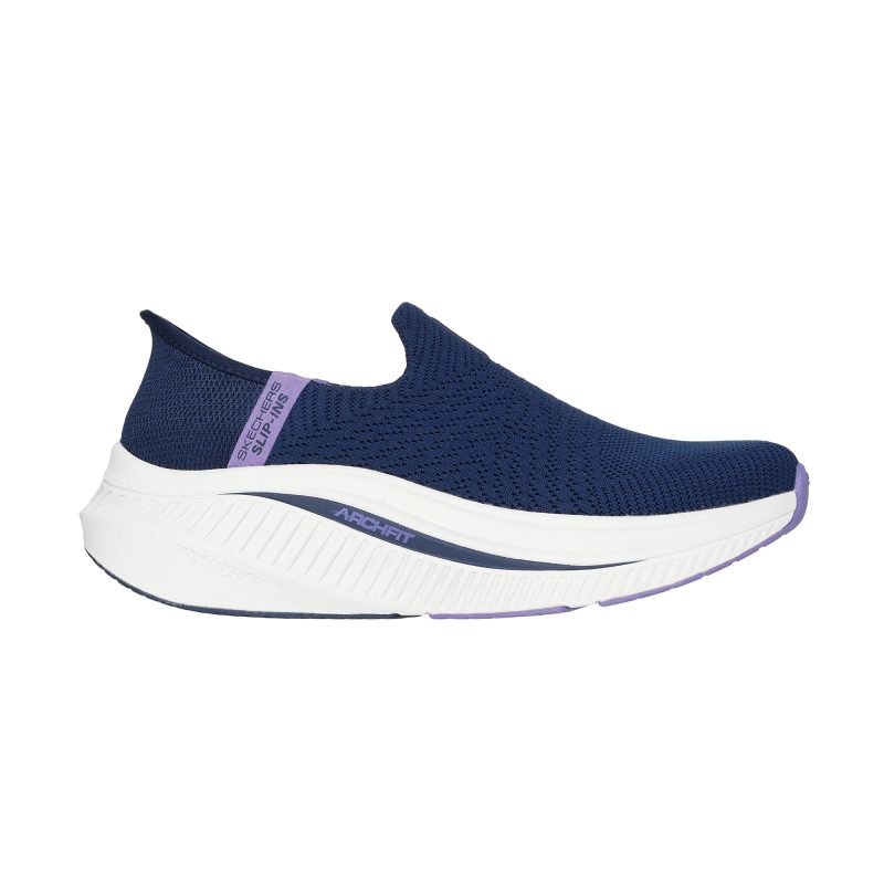 خرید کفش سرمه‌ای زنانه اسکچرز بدون بند مدل 125586 NVLV Slip-ins: Go Walk Max Cushioning Arch Fit - Camila از کایانا اسپرتس