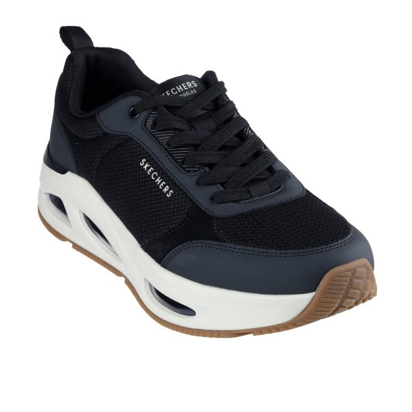 خرید کفش مشکی زیره سفید روزمره مردانه اسکچرز مدل 183300 BLK Uno Ego - Currant Air از کایانا اسپرتس