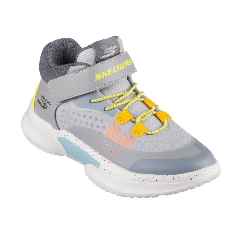 خرید کفش ساق‌دار طوسی پسرانه اسکیچرز مدل 406068L GYYL SKX Court Hype - Hooper-Hero اصل از کایانا اسپرتس