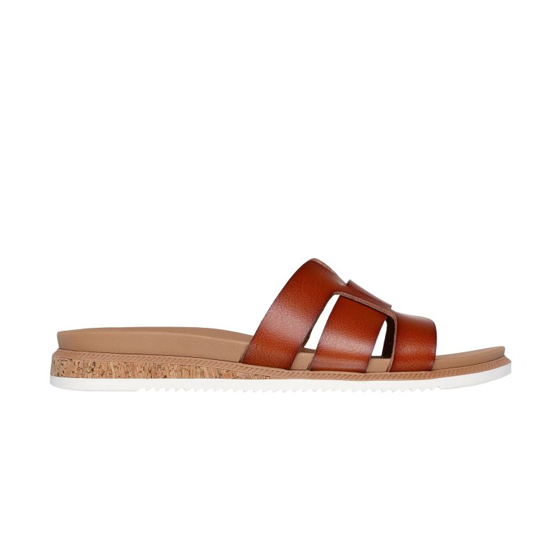 خرید دمپایی قهوه‌ای زنانه اسکچرز اصل مدل 114707 CSNT BOBS Desert Kiss Low - Peak Look از کایانا اسپرتس