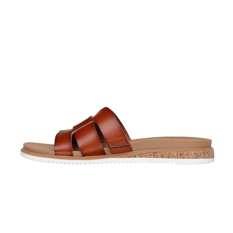 خرید دمپایی قهوه‌ای زنانه اسکچرز اصل مدل 114707 CSNT BOBS Desert Kiss Low - Peak Look از کایانا اسپرتس