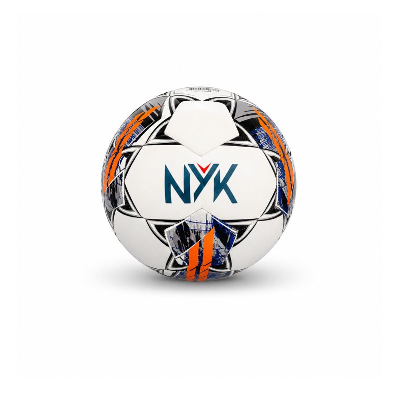 خرید و قیمت توپ سفید نارنجی فوتبال NYK سایز 5 اورجینال از کایانا اسپرتس
