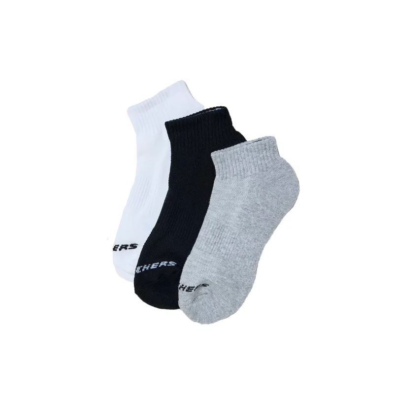 خرید جوراب مشکی، طوسی، سفید مچی زنانه اسکچرز مدل S111035C 007 بسته 3 عددی از کایانا اسپرتس