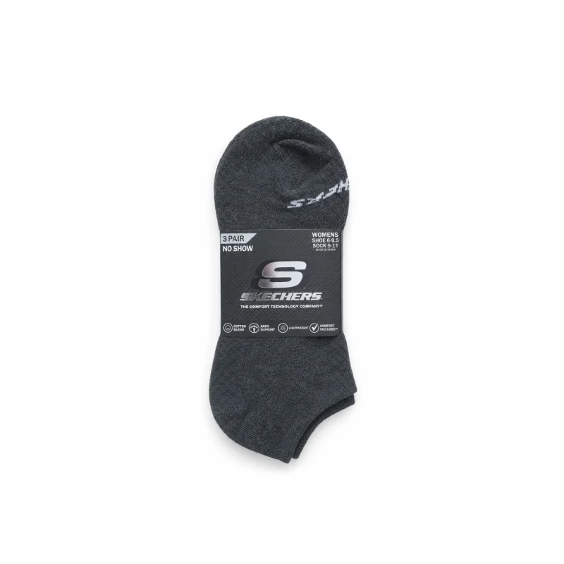 خرید جوراب مچی طوسی زنانه اسکچرز اصل مدل S114041C 010 بسته 3 جفتی از کایانا اسپرتس
