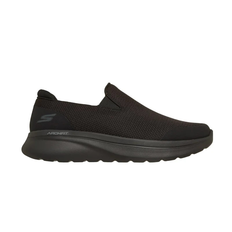 خرید و قیمت کفش بدون بند مشکی مردانه اسکچرز مدل 217074 BBK Relaxed Fit: GO WALK Arch Fit N-Joy - Talen از کایانا اسپرتس