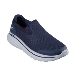 خرید و قیمت کفش بدون بند سرمه‌ای مردانه اسکچرز اصل مدل 217074 NVY Relaxed Fit: GO WALK Arch Fit N-Joy - Talen از کایانا اسپرتس